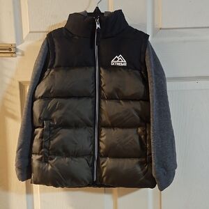 iXtreme Boys Puffer Vest Jacket: Green/Gray: New With Tags: Size 6